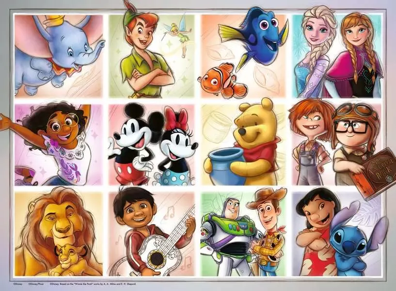 Ravensburger Disney Multicharacter - puzzle, 100 pcs