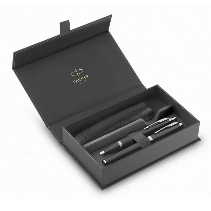 Parker Duoset IM BallPoint+Fountain -kyn&auml;, Musta, Kromi