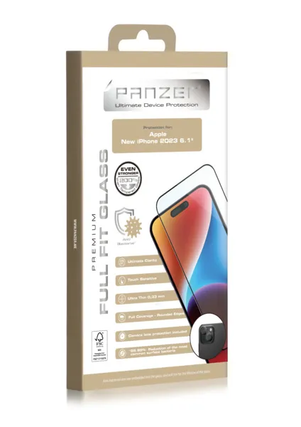 Panzer Full-Fit Glass, iPhone 15 - sk&auml;rmskydd