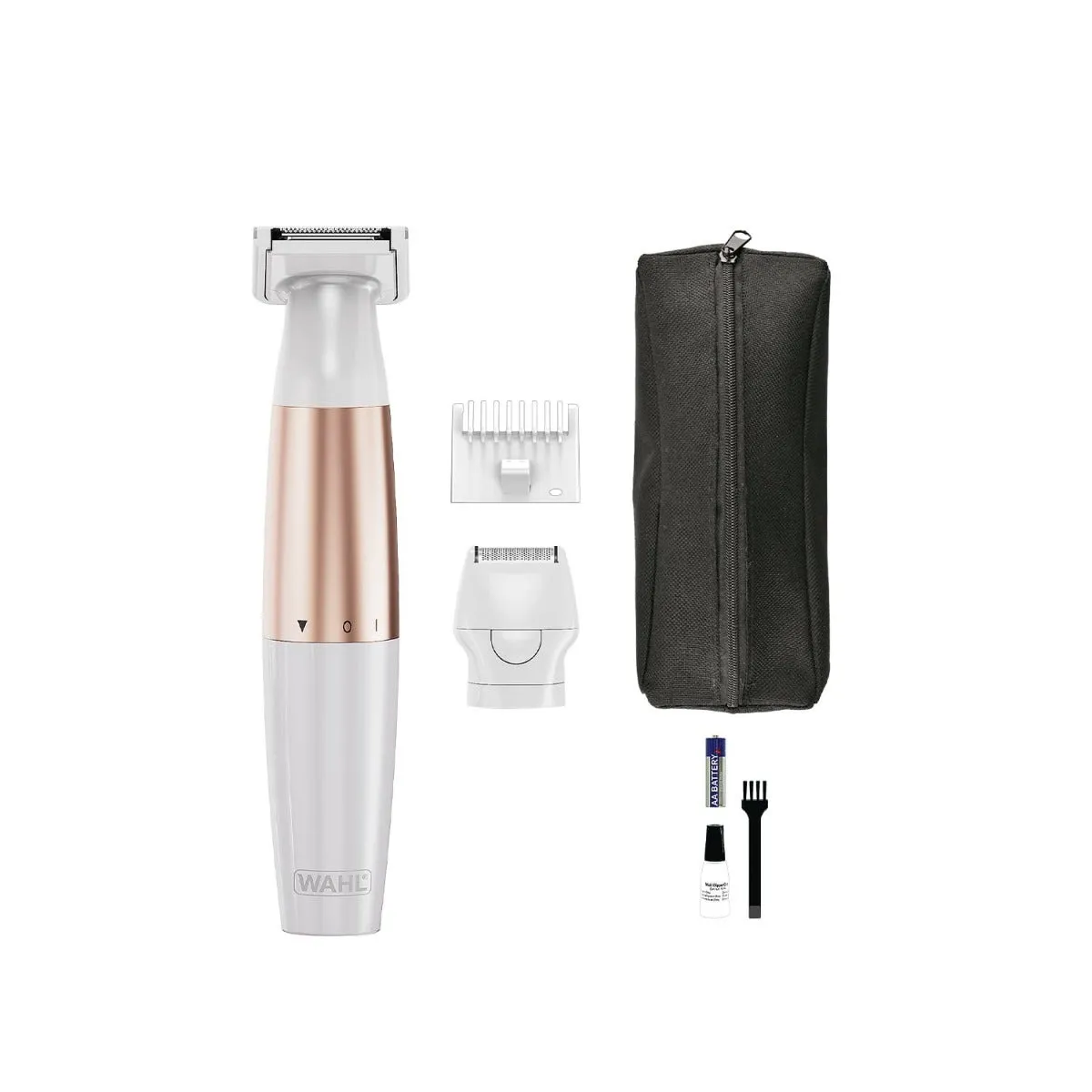 WAHL Trim & Shave 3028668 Cordless, Washable Bikini Trimmer, White and Rose Gold