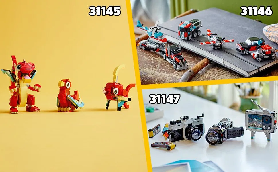 LEGO Creator Lava Car and Helicopter 31146