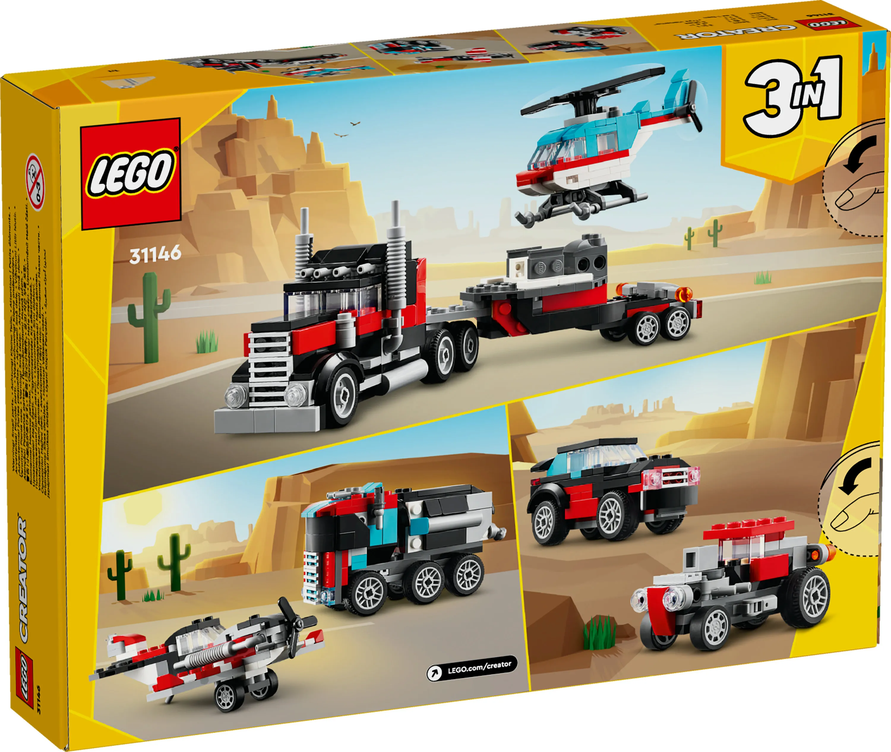 LEGO Creator Lava Car and Helicopter 31146