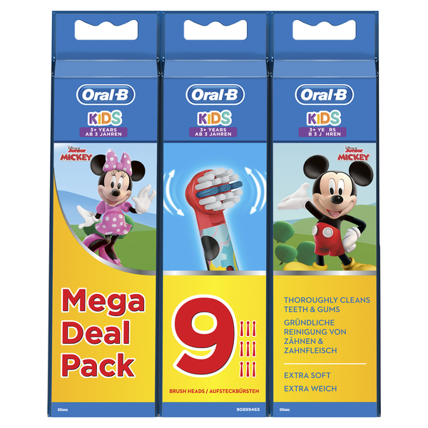 Oral-B Kids Mickey -vaihtoharja, 9 kpl