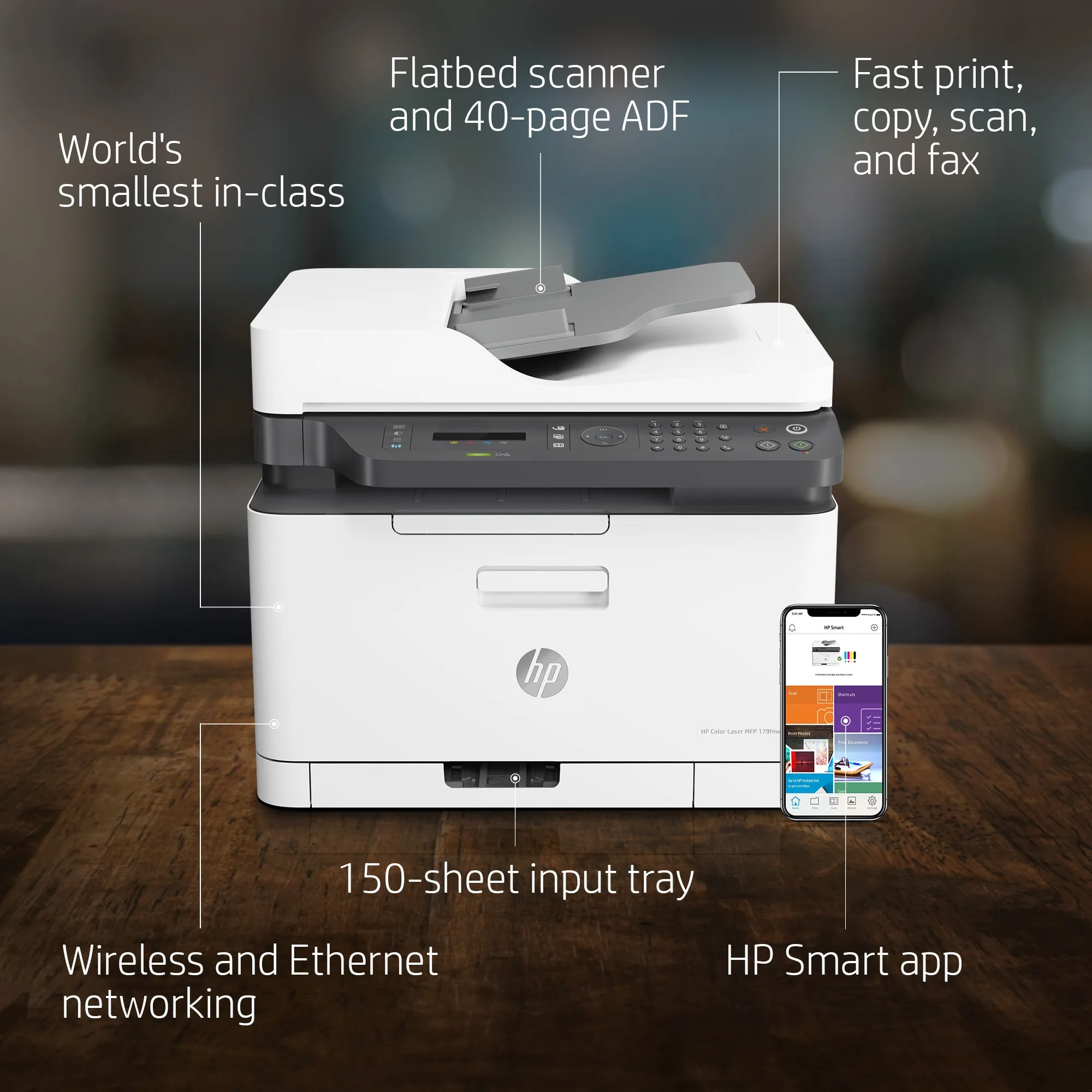 HP Color Laser MFP 179fnw printer