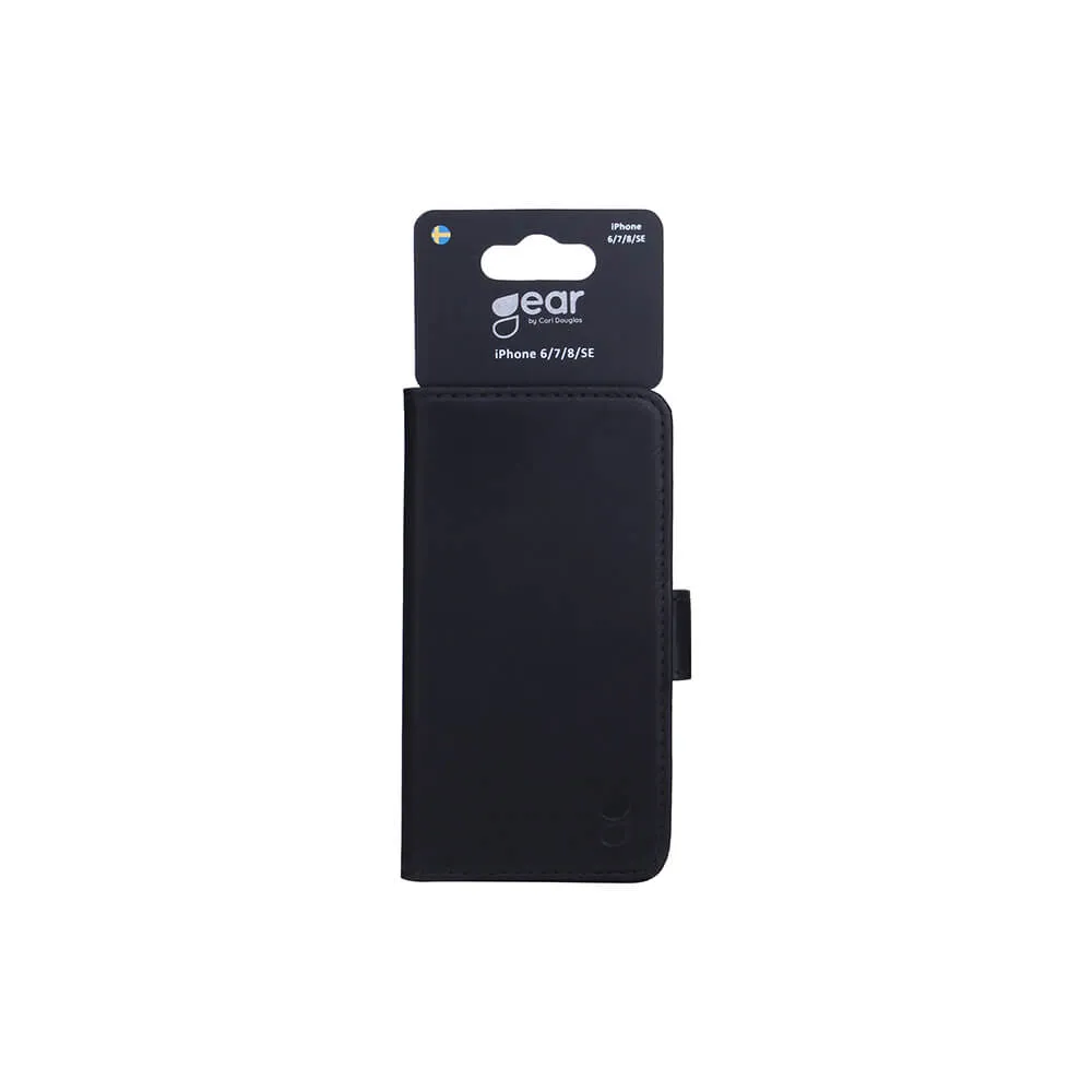 GEAR Wallet, iPhone 6/7/8 -suojakotelo, Musta