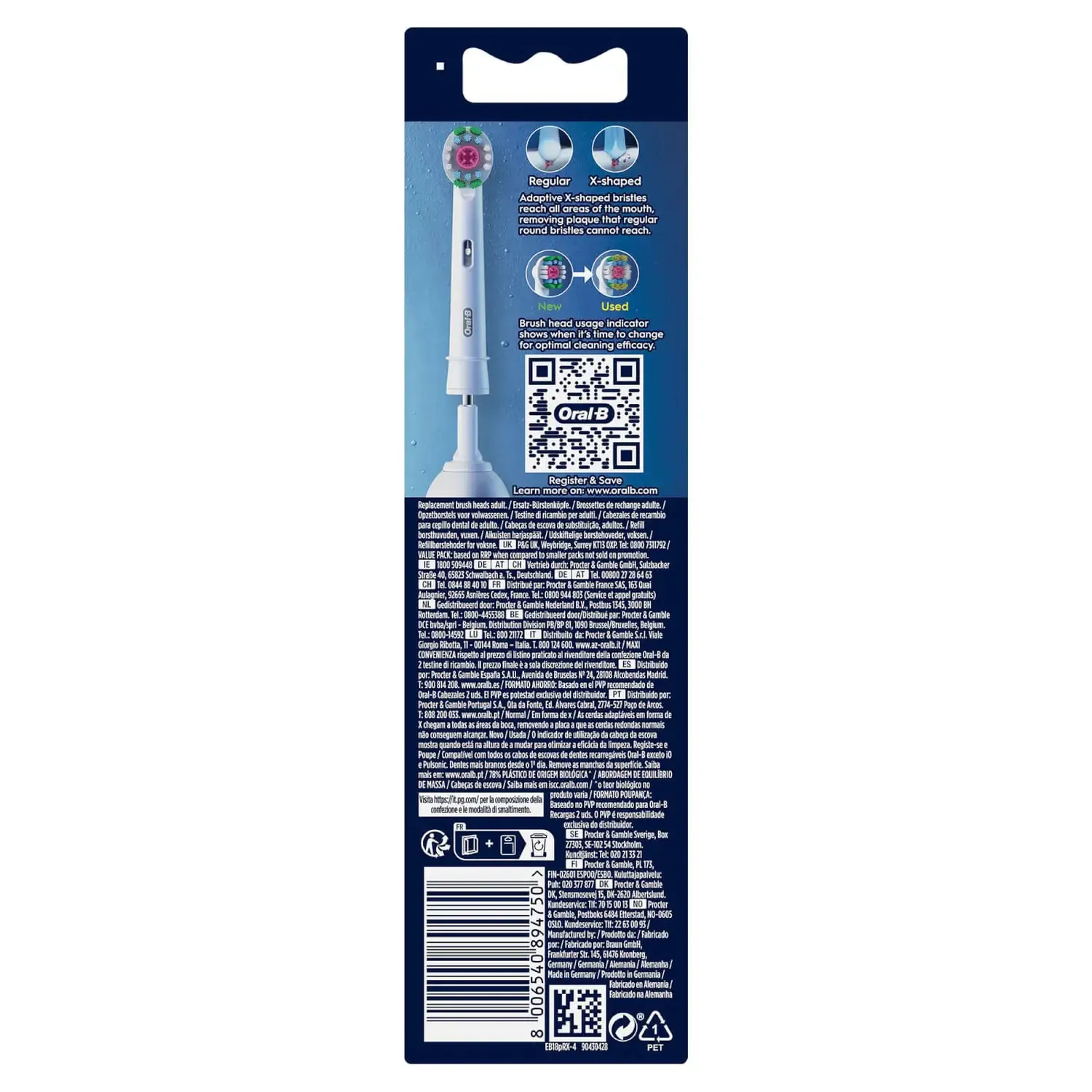 Oral-B 3D White Utbytesborsthuvuden, CleanMaximiser, 4-pack Oral-B 3D White Utbytesborsthuvuden, CleanMaximiser, 4-pack
