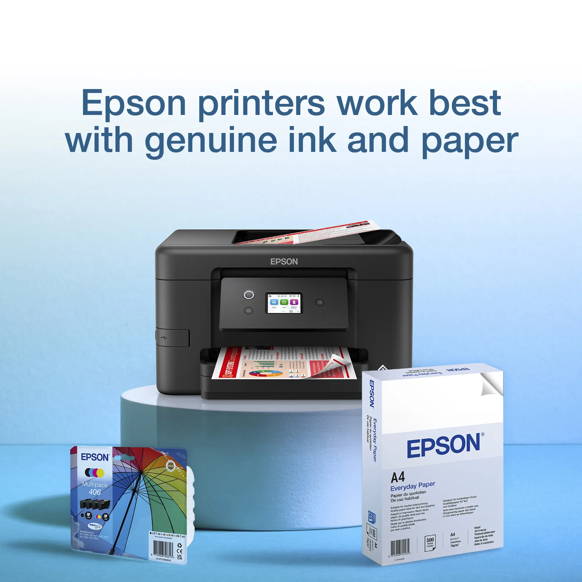 Epson 406 Umbrella -mustekasettipakkaus, musta/syaani/magenta/keltainen, 4 kpl