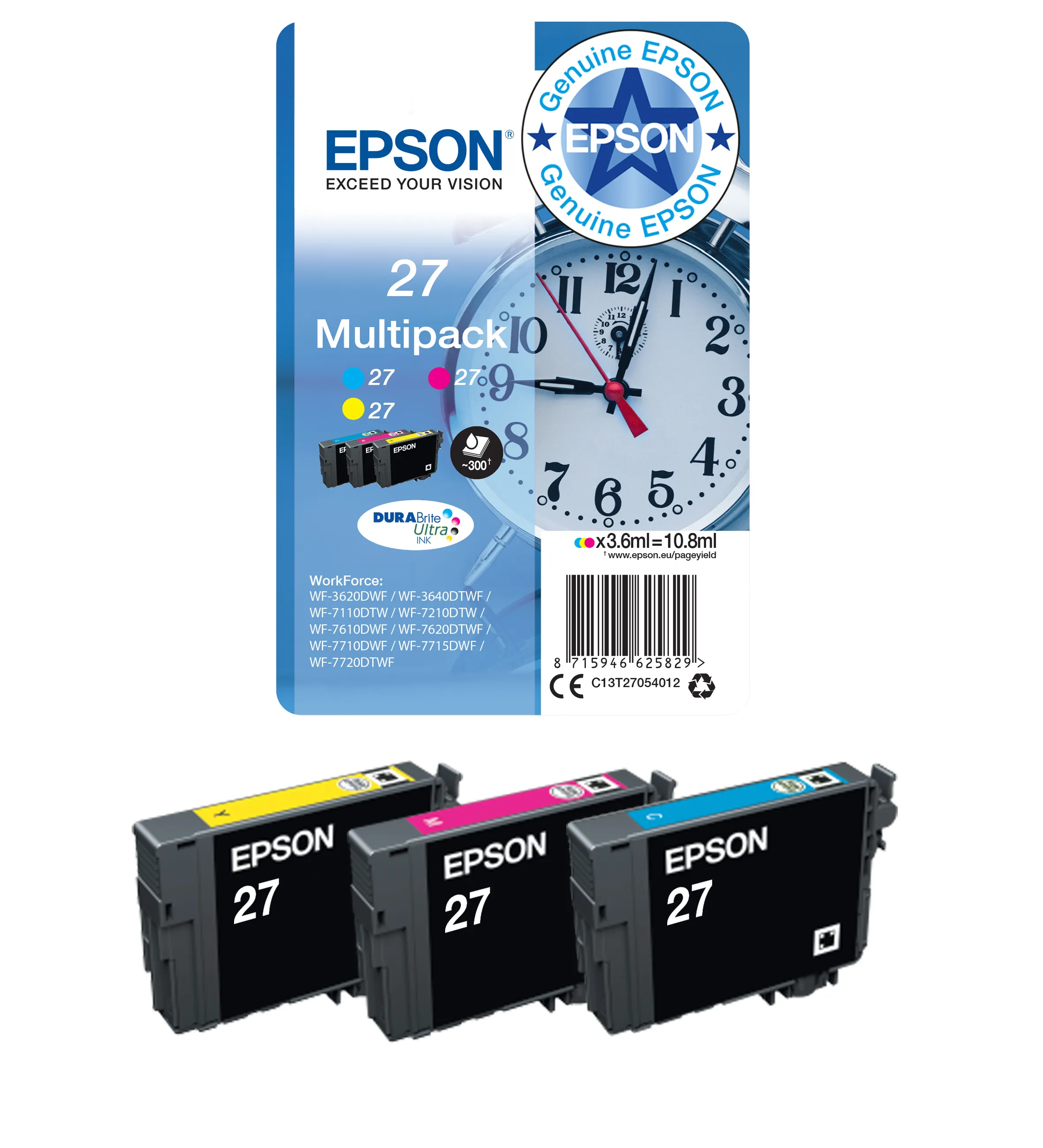 Epson 27XL bl&auml;ckpatron, 10.4 ml, magenta