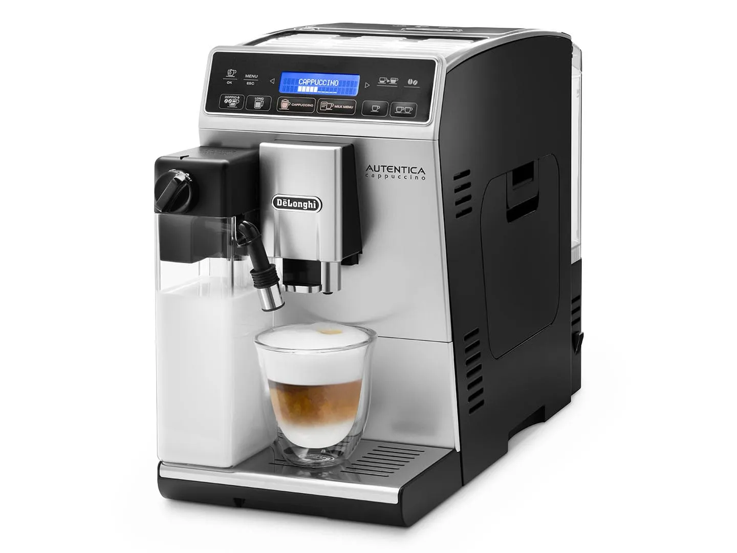 Delonghi Autentica Cappuccino ETAM - espressomaskin, Svart, Rostfritt st&aring;l