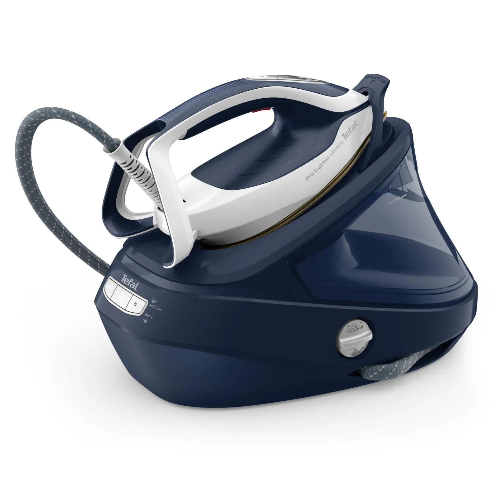 Tefal Pro Express Ultimate II GV9720 Steam Generator Iron, 3000W, 8 bar, 1.2L, Blue/White