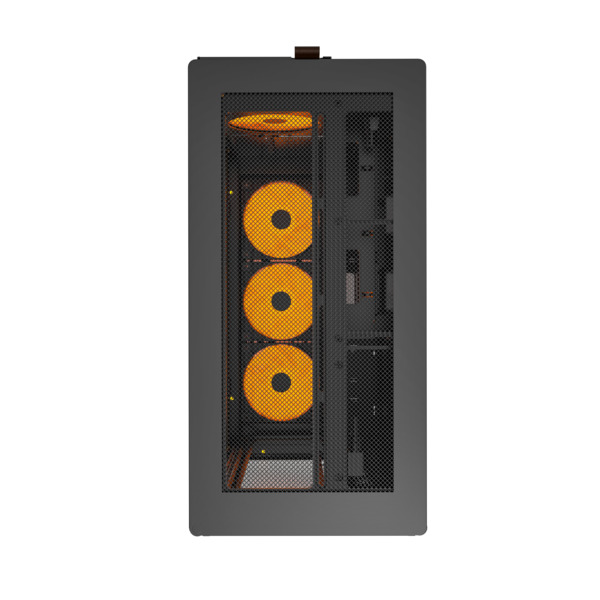 Montech HS01 Pro Mesh, 5-tuuletinta -miditornikotelo, Musta