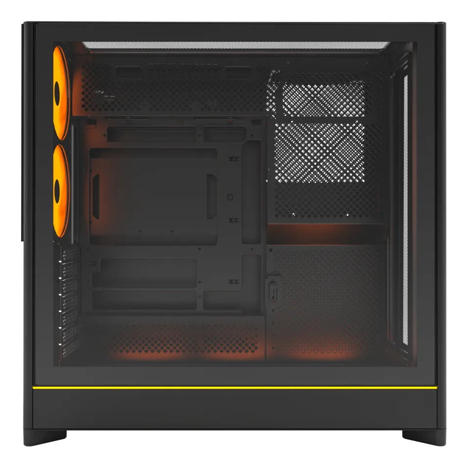 Montech HS01 Pro, Mesh, 5 Pre-installed fans - midi case, Black