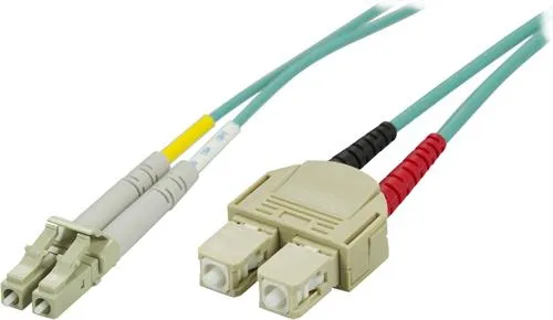 DELTACO OM3 fiberkabel LC - SC, duplex, multimode, 50/125, 2m