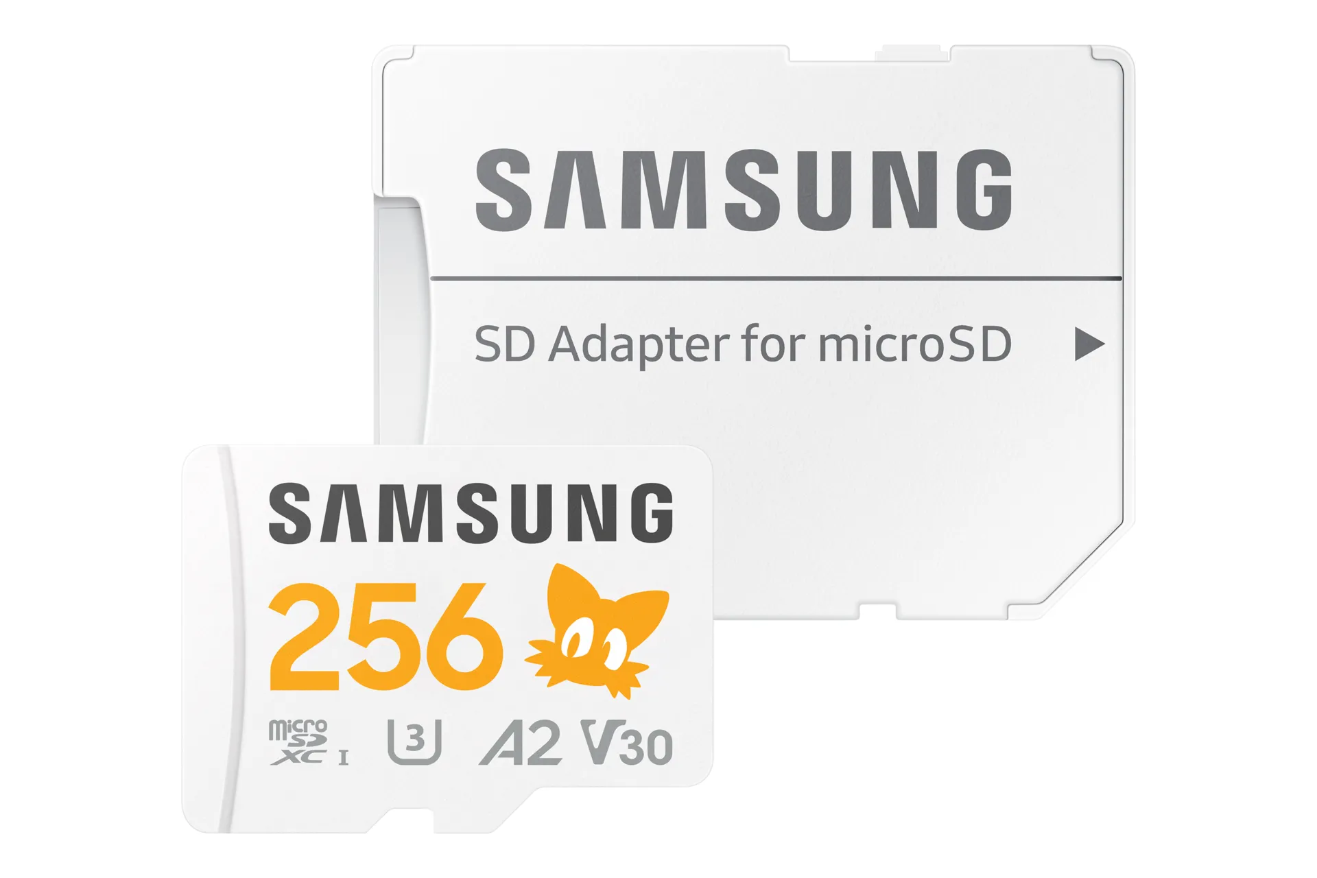 Samsung PRO Plus 256 GB MicroSDXC UHS-I U3 V30 A2 kort + SD-adapter, vit