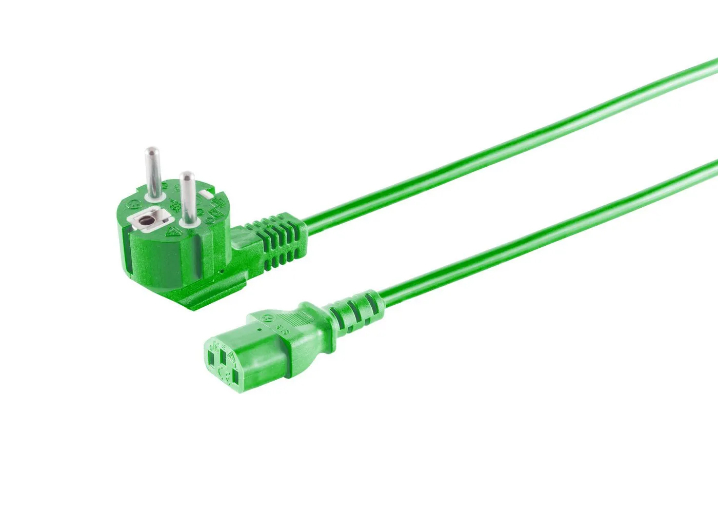 MicroConnect MC-SCHUANGC13300G CEE 7/7 - IEC C13 -virtajohto, 3 m, vihre&auml;