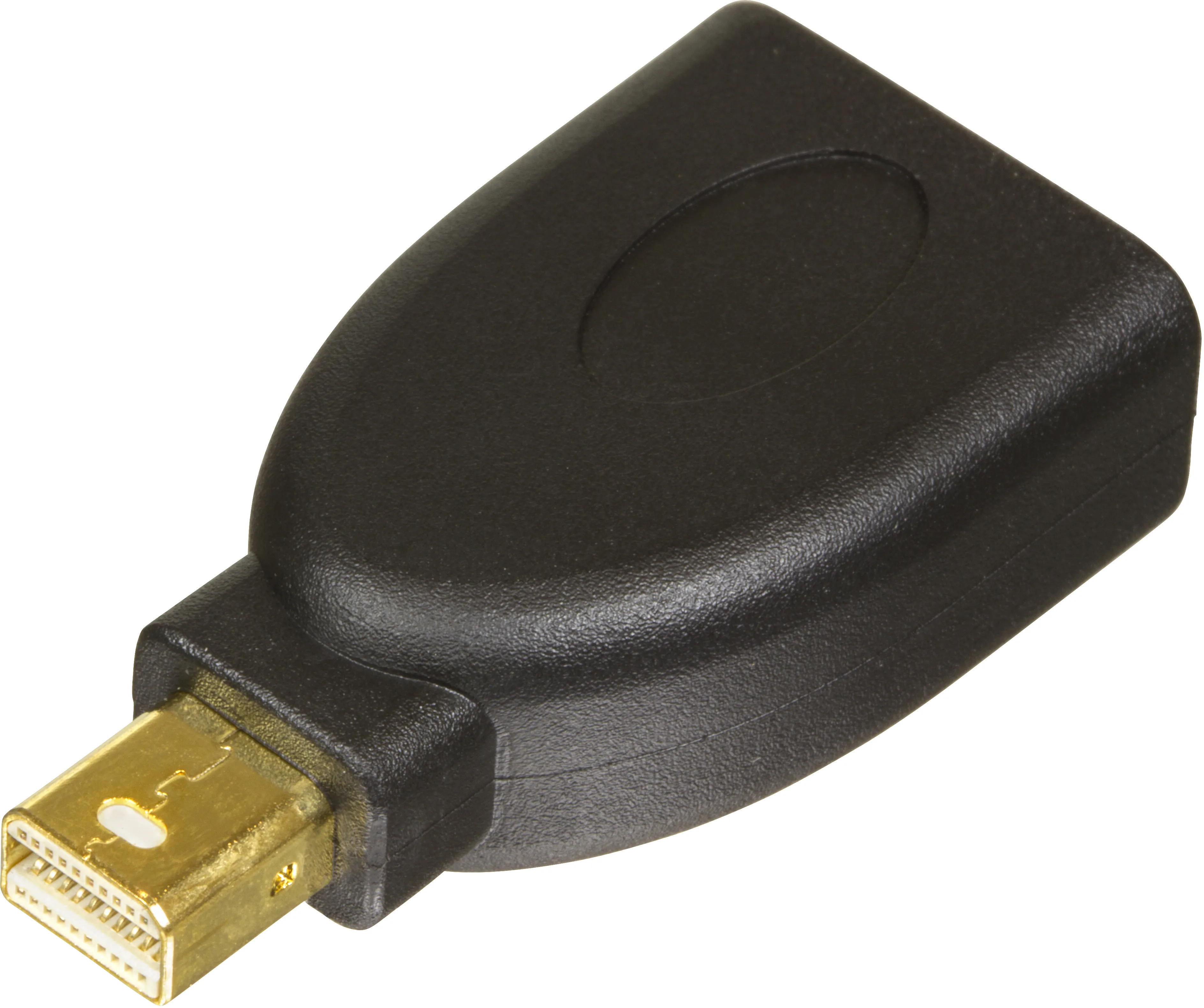 DELTACO Mini DisplayPort ur -  DisplayPort na, musta