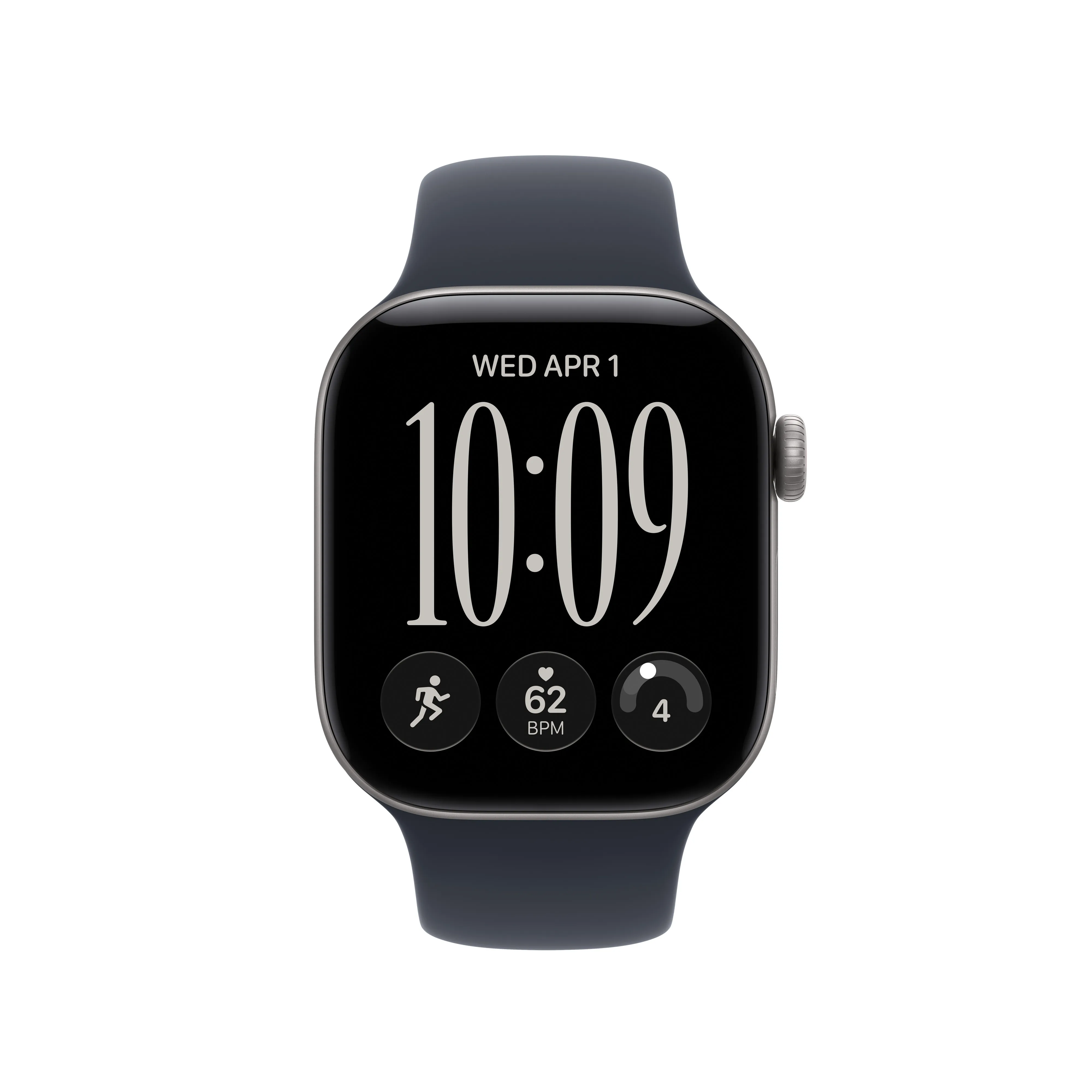 Apple Watch 42 mm -urheiluranneke, musteensininen, S/M