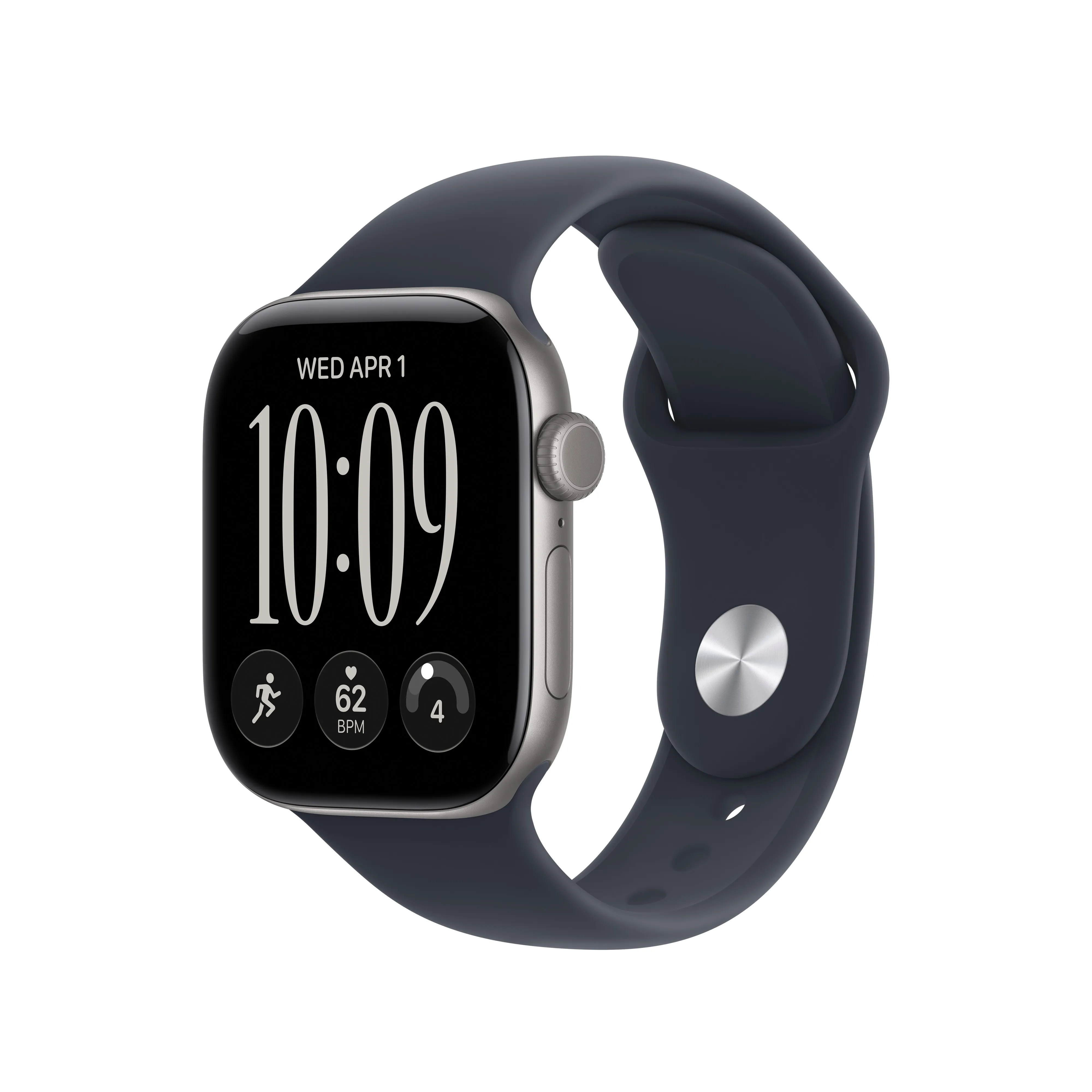 Apple Watch 42 mm -urheiluranneke, musteensininen, S/M