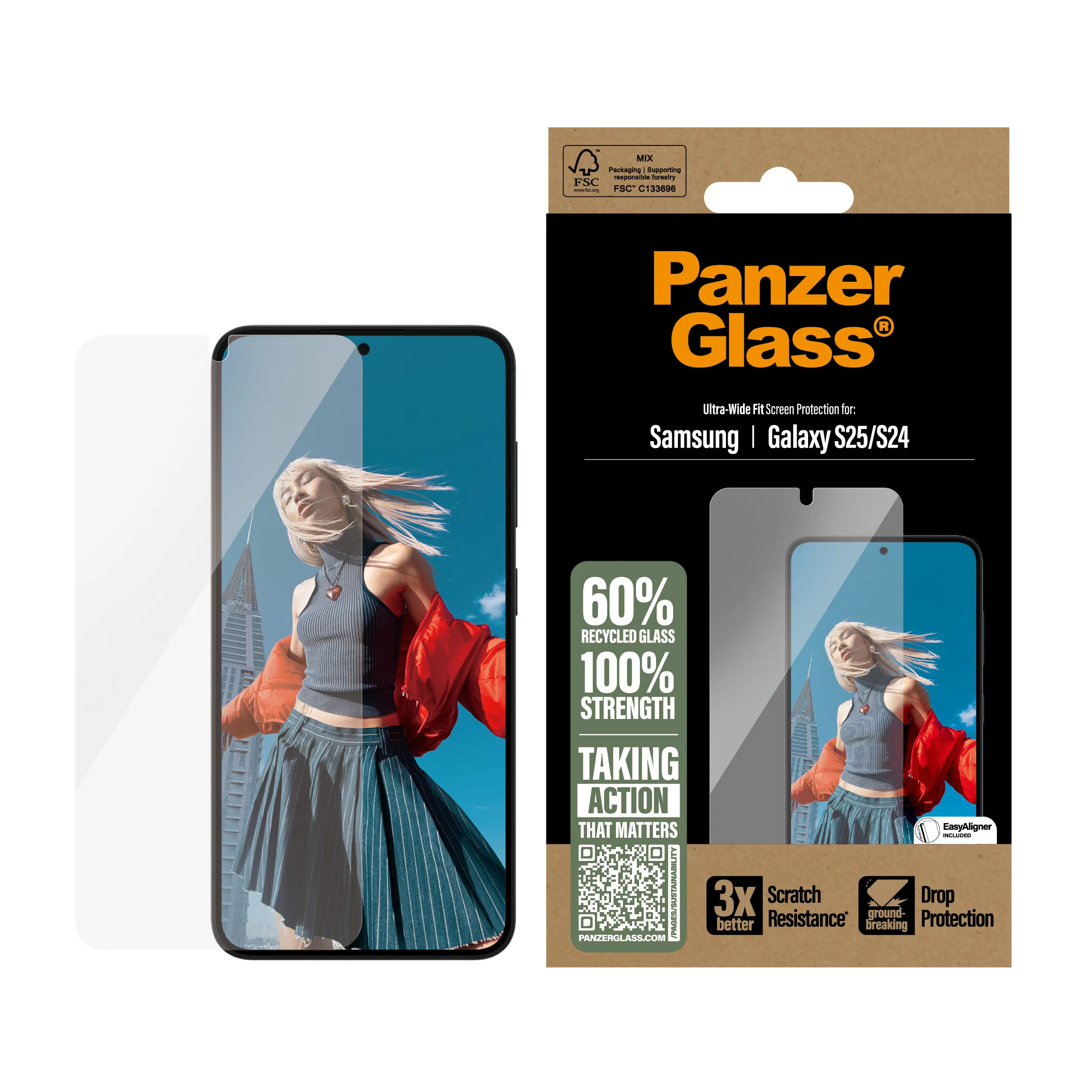 PanzerGlass Ultra-Wide Fit Alignerkit Galaxy S25 - Screen Protector