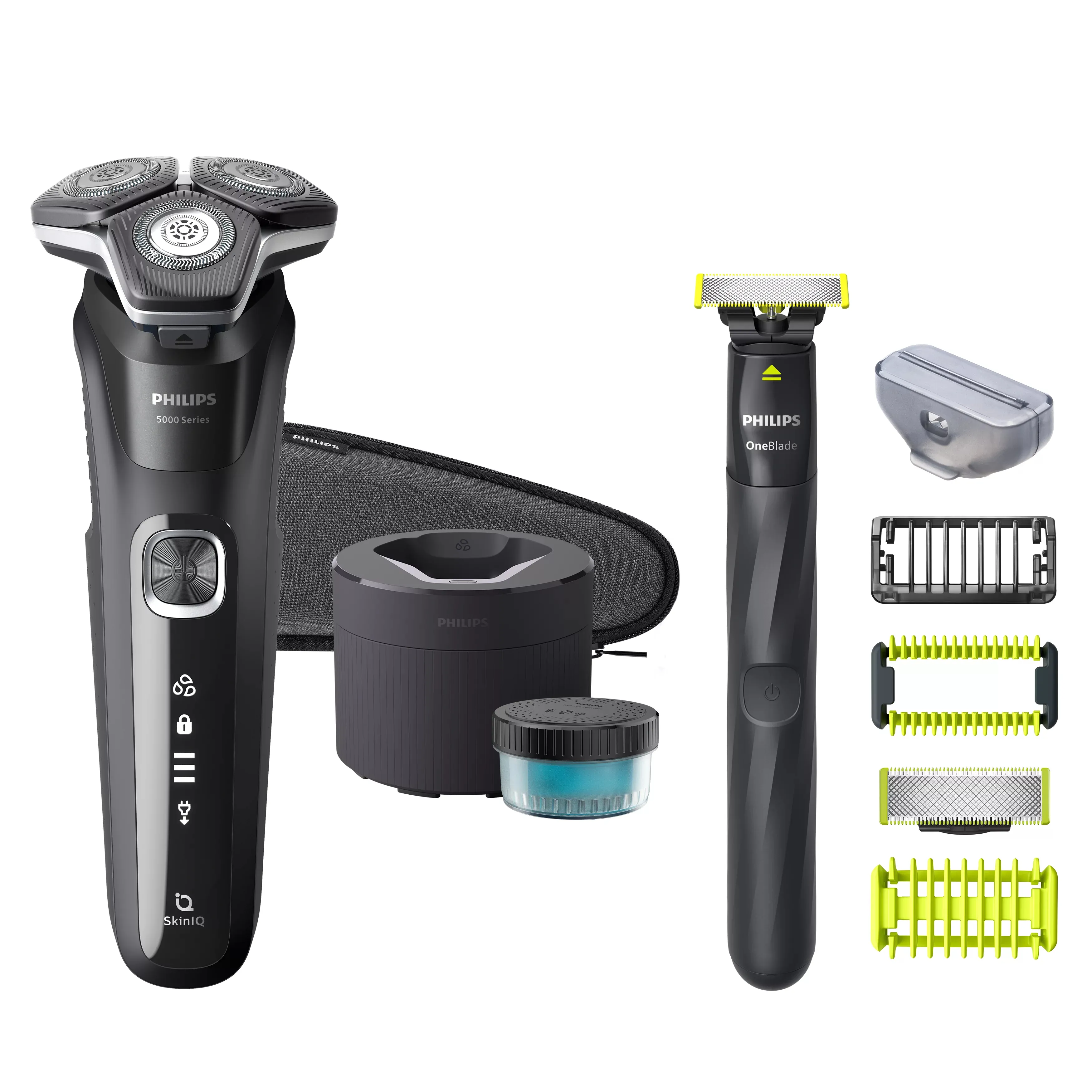 Philips Shaver Series 5000 S5898/79 Wet &amp; Dry -parranajokone, kromi
