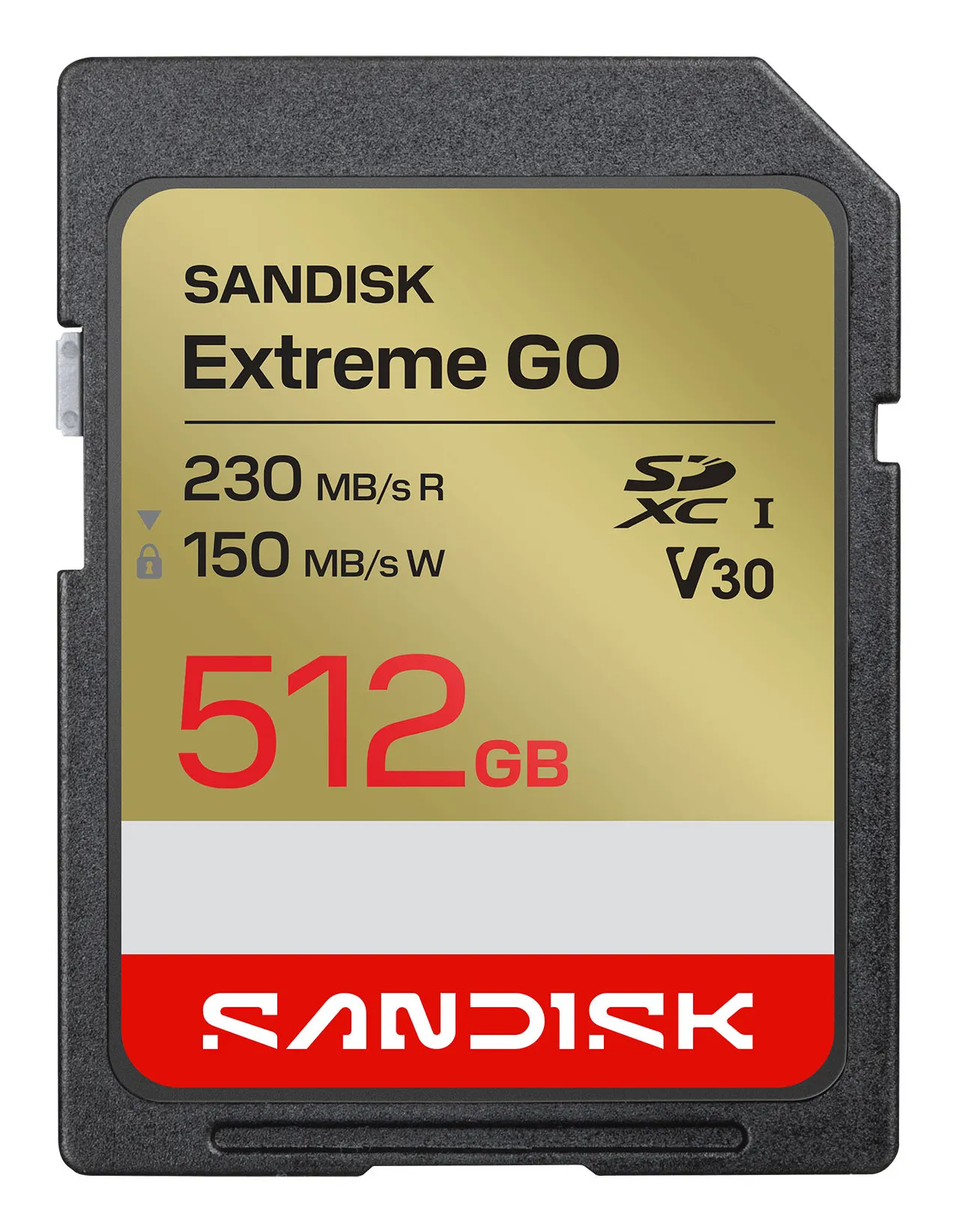 SanDisk Extreme GO 512 Gt SDXC UHS-I U3 V30 -muistikortti