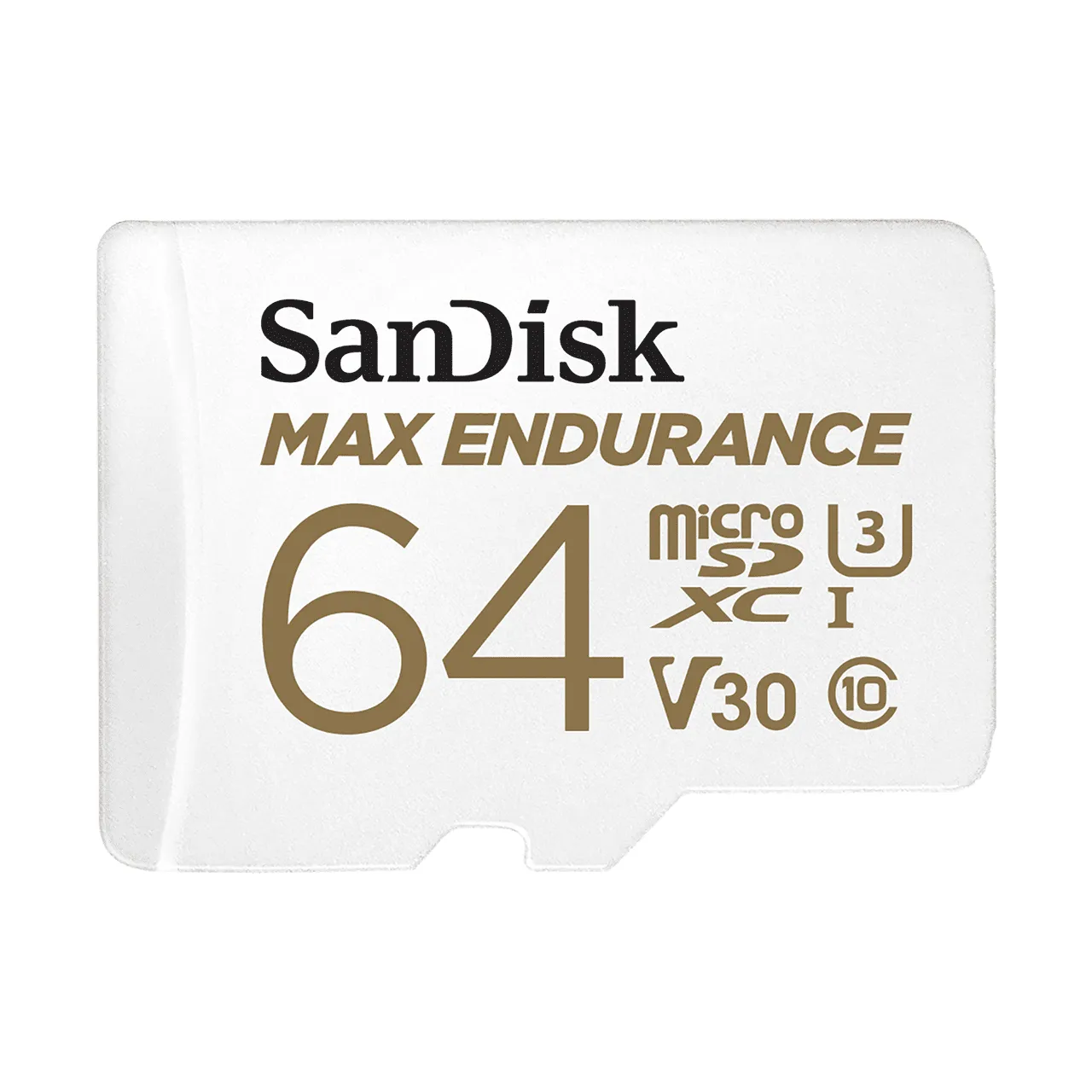SanDisk Max Endurance 64 Gt MicroSDXC UHS-I U3 V30 A2 -muistikortti + SD-adapteri, valkoinen