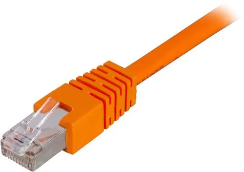 Deltaco Cat6 F/UTP RJ45 0.7m n&auml;tverkskabel, orange
