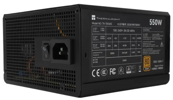 Thermalright 600W -virtalähde, 80 Plus Bronze
