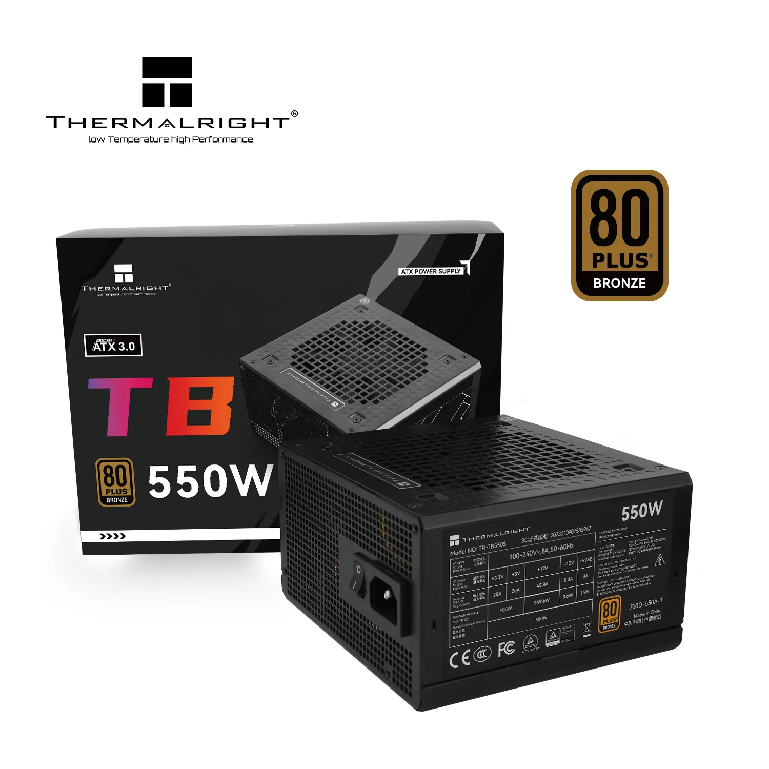 Thermalright TB-550S 550W - PSU, 80 Plus Bronze
