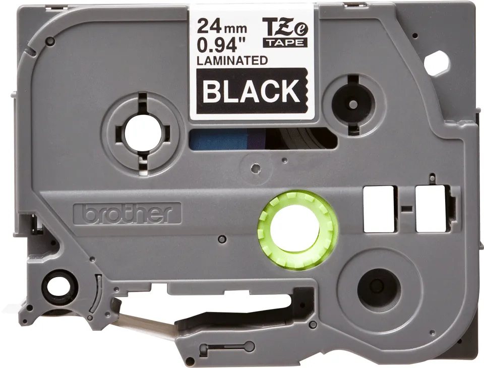 BROTHER TZE355 24 WHITE ON BLACK