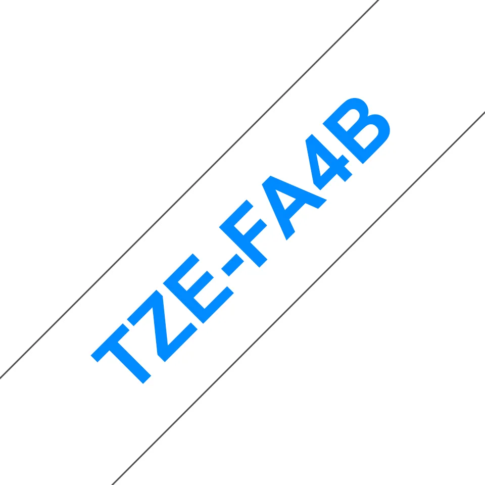 BROTHER TZEFA4B 18 BLUE ON WHITE