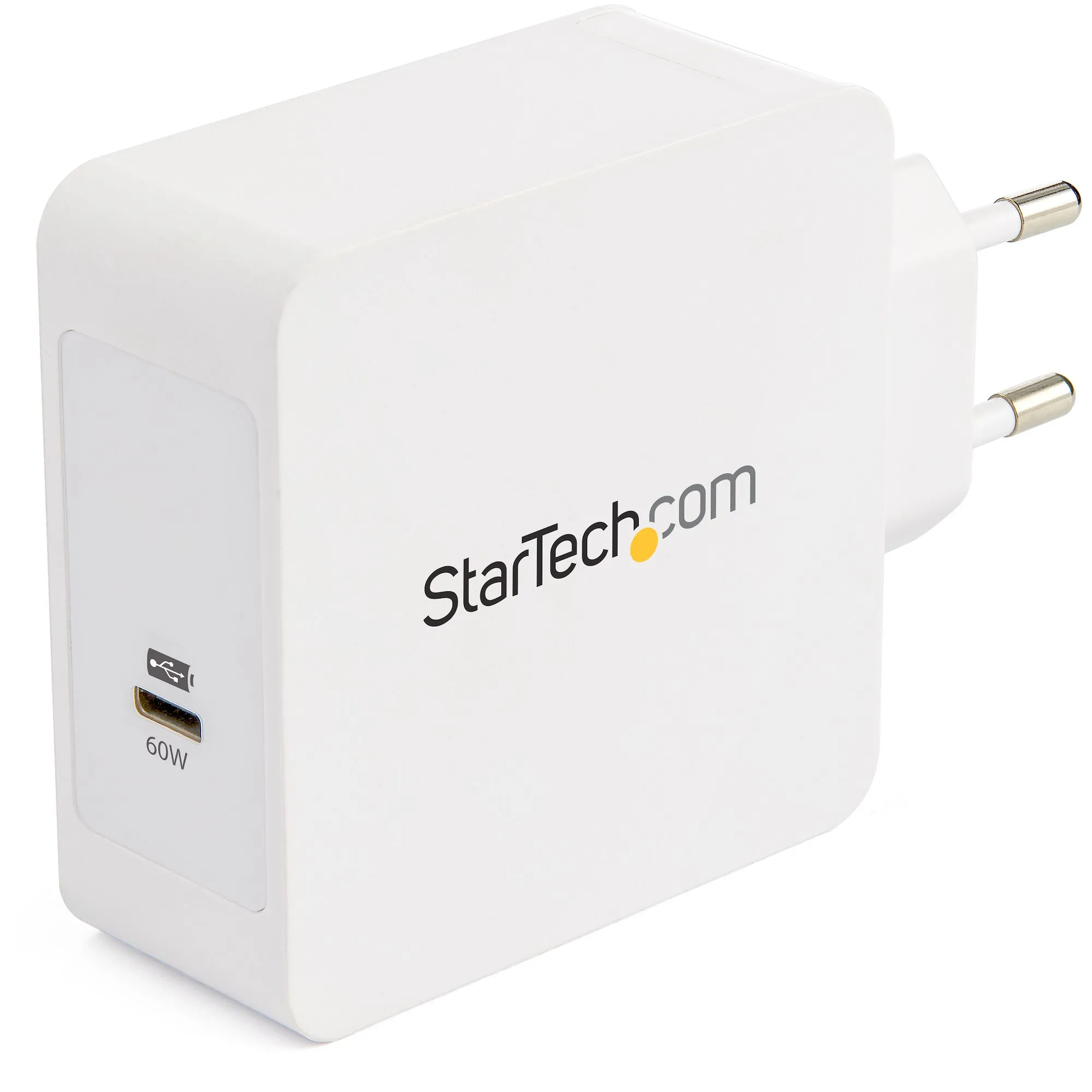 STARTECH.COM 1 Port USB-C Wall Charger with 60W of Power Delivery - AC to USB Adapter - Type C - For Laptops Tablets Phones