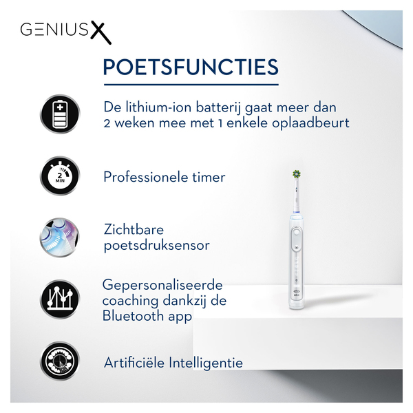 Braun Genius X - electric toothbrush, White