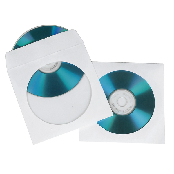 1x100 CD/DVD Paper Sleeves