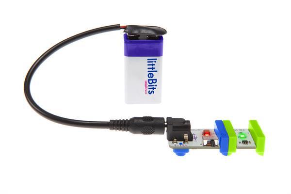 littleBits 9V Battery - Cable -batteri med kabel som passar Power Bit-