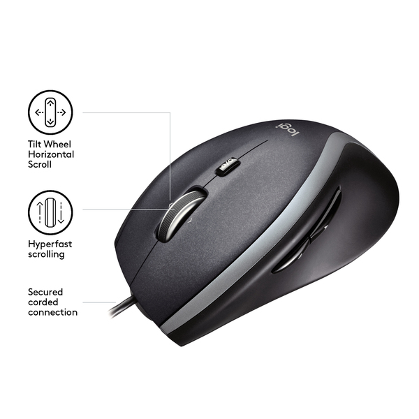 Logitech M500 -hiiri, Musta