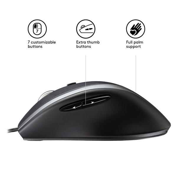 Logitech M500 -hiiri, Musta