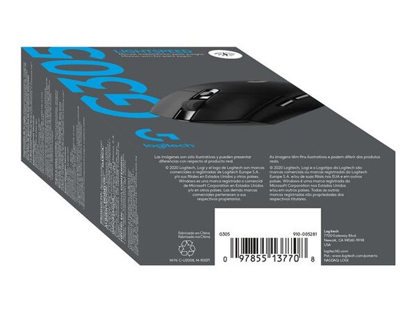 Logitech G305 Lighspeed LOL EWR2 -langaton pelihiiri, Musta/Sininen/Valkoinen