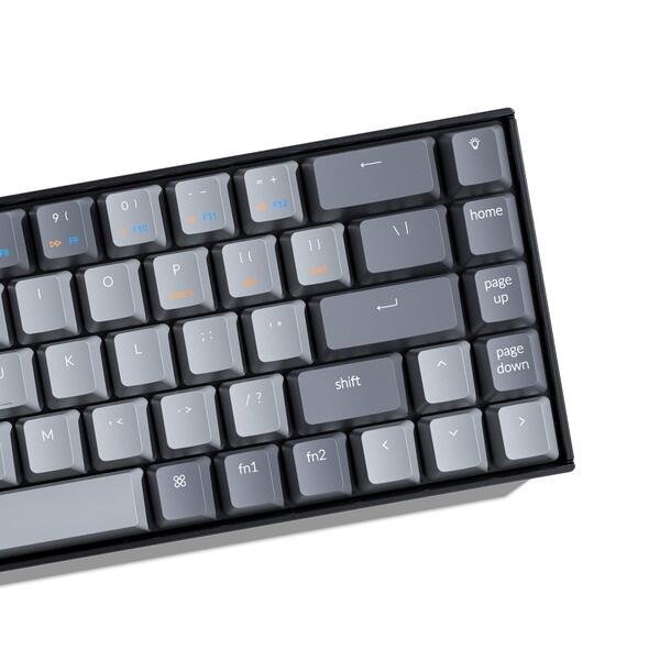 Keychron K6 65% Wireless Mechanical Gaming Keyboard, Gateron Blue, Black