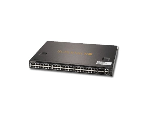 Supermicro SuperSwitch SSE-G3648B - Kytkin - L3 - Hallinnoitu - 48 x 10/100/1000 + 4 x 10 Gigabit SFP+ - ty&ouml;p&ouml;yt&auml;, r&auml;kkiin asennettava