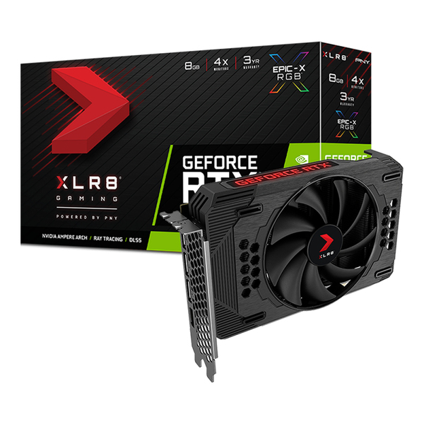PNY GEFORCE RTX 3050 8GB XLR8 Gaming REVEL EPIC-X RGB Single Fan Edition