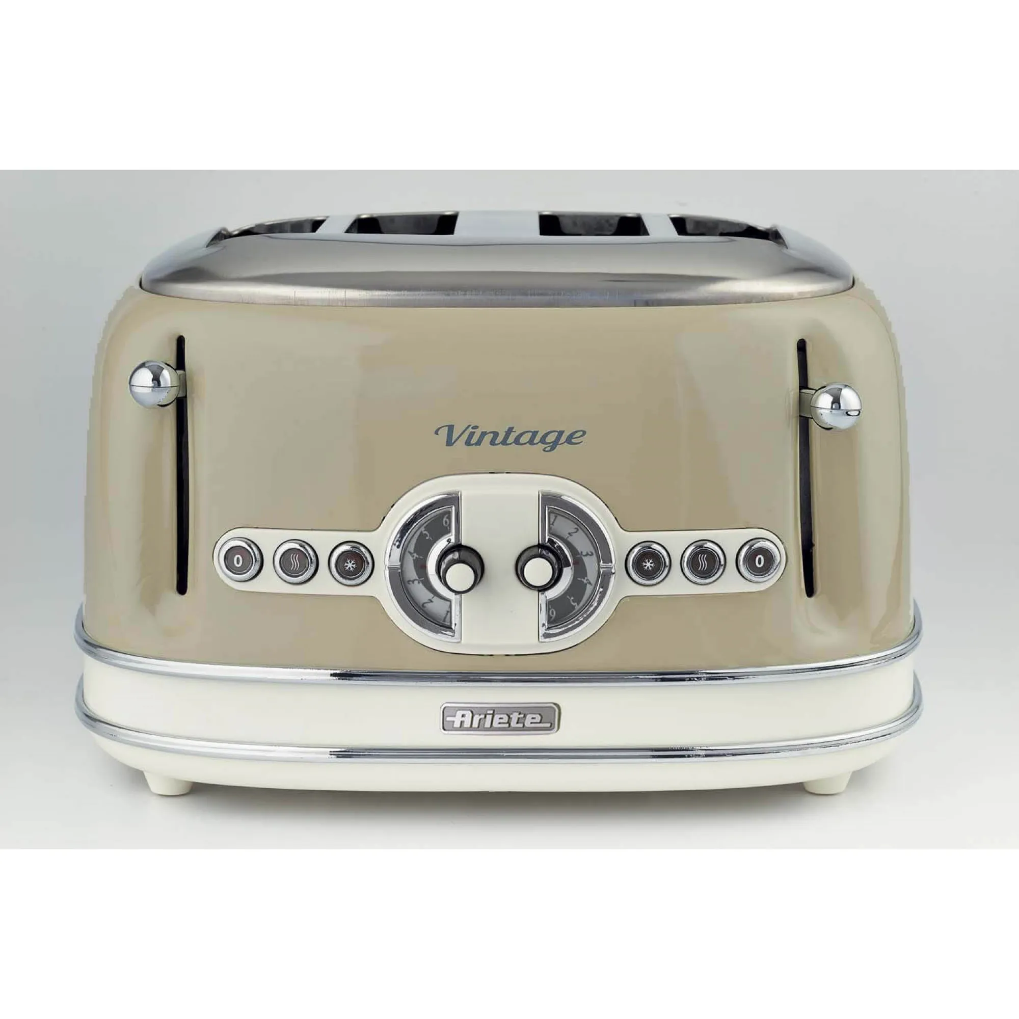 Ariete Vintage 4-slot toaster 156 (beige, 1,600 watts, for 4 slices of toast)
