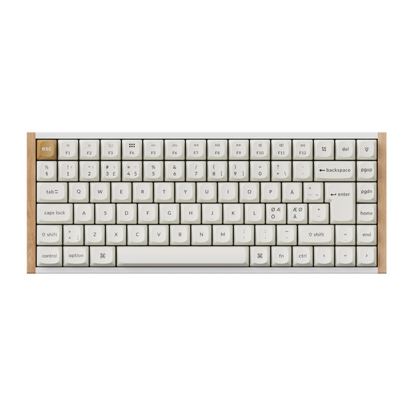 Keychron K2 HE SE Wireless Mechanical Gaming Keyboard, Gateron Double-Rail Magnetic, White / Light Wood