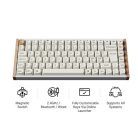 Keychron K2 HE SE Wireless Mechanical Gaming Keyboard, Gateron Double-Rail Magnetic, White / Light Wood