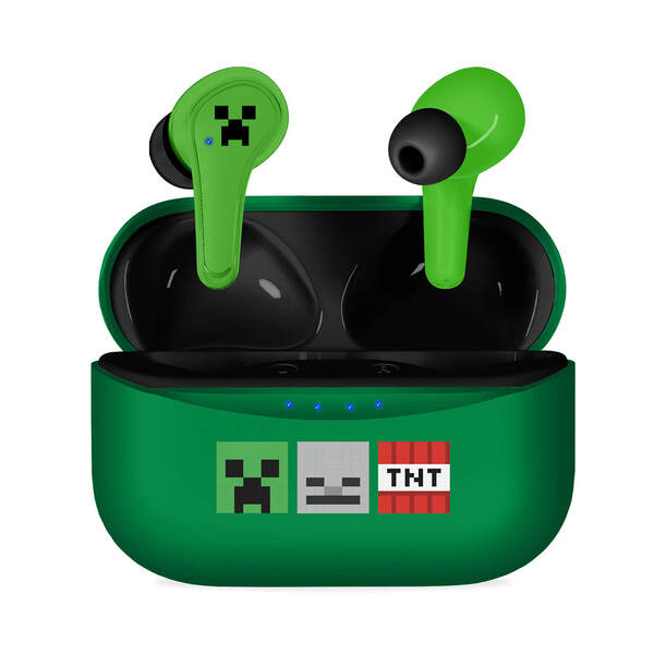 Minecraft TWS - trådlösa in-hear hörlurar, Grön