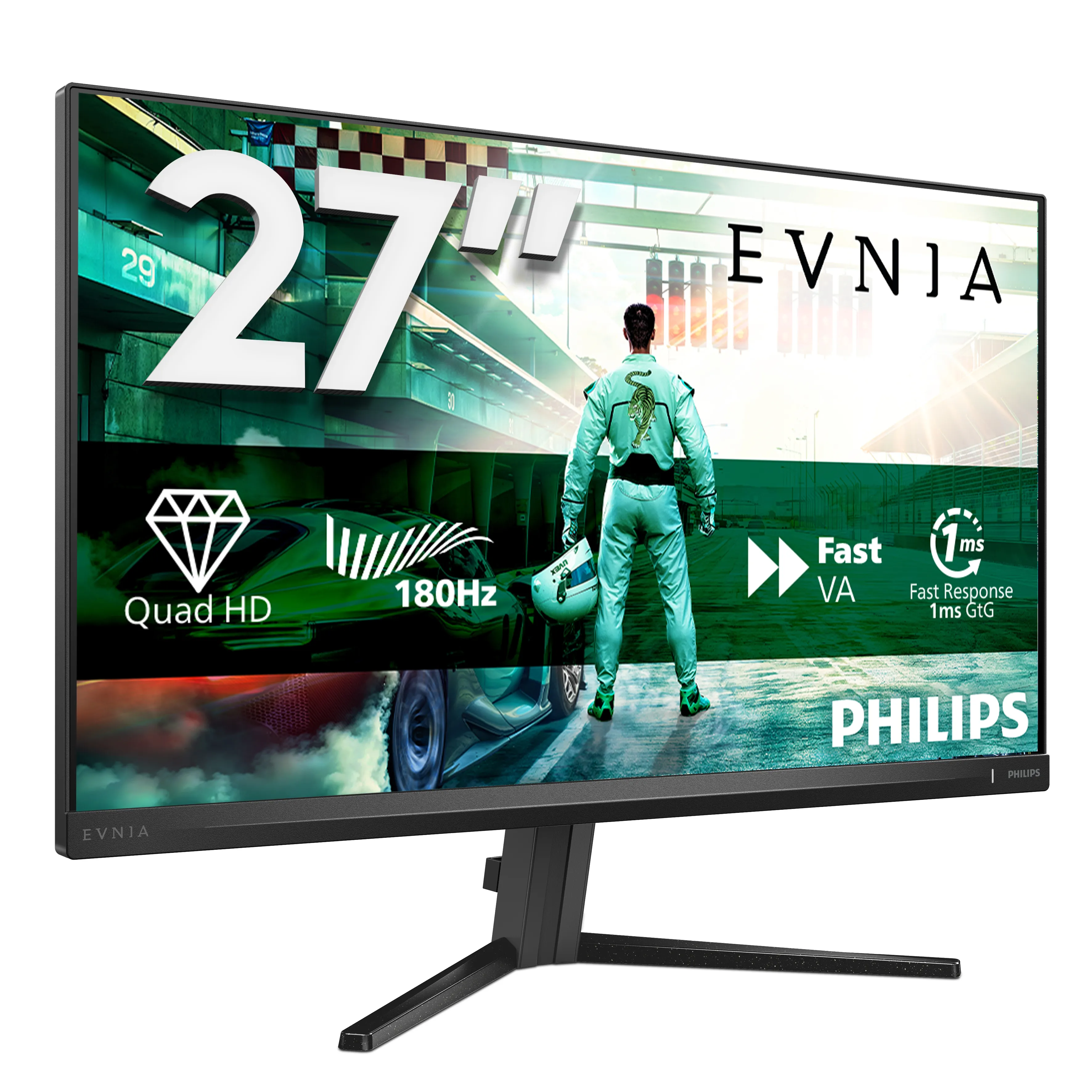 Philips Evnia 3000 Series 27M2N3500NL 27" QHD, VA, 180Hz, HDR10 -pelin&auml;ytt&ouml;