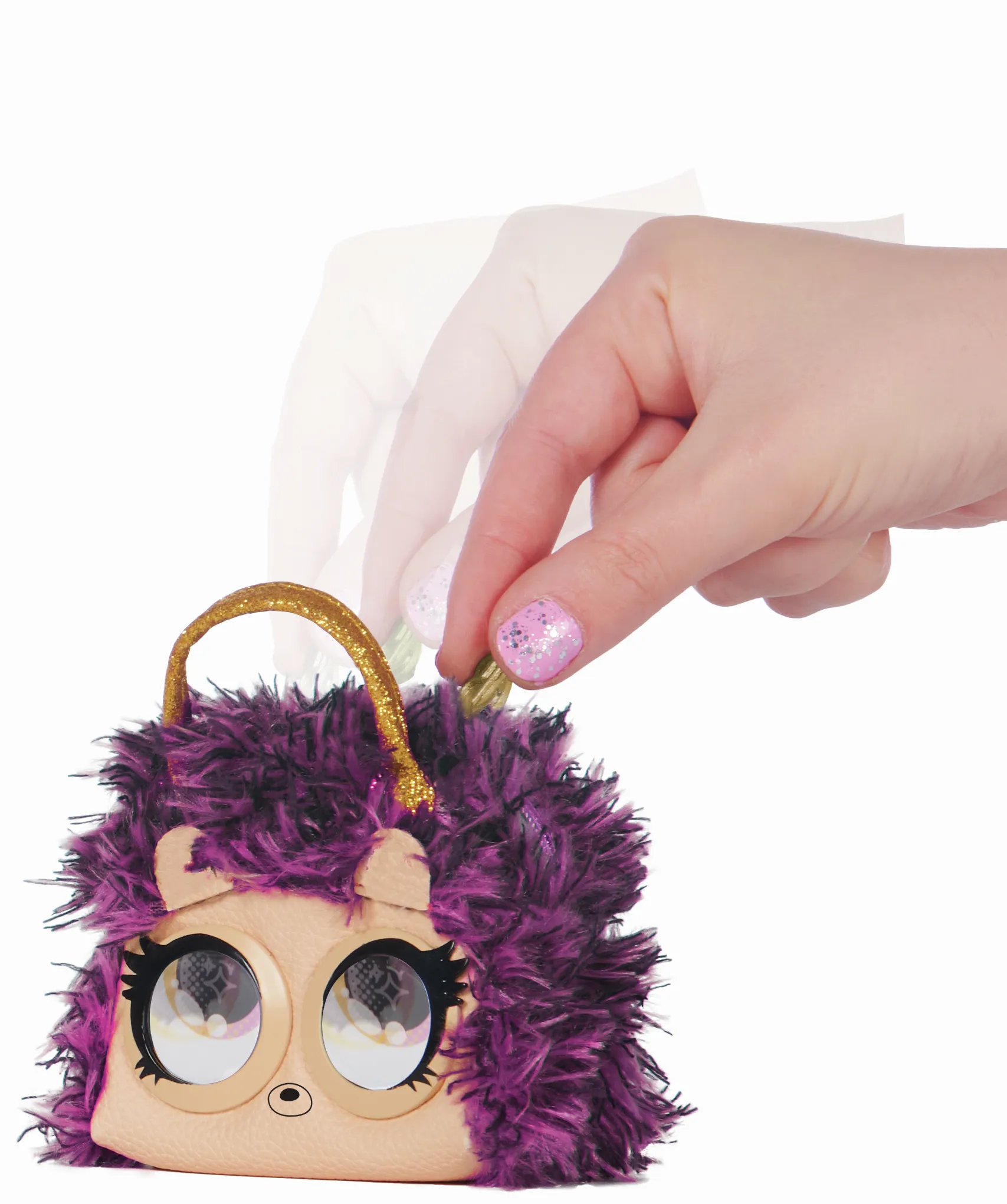 Spin Master Micro Purse Pets Hedgehog, Bag (purple/cream)