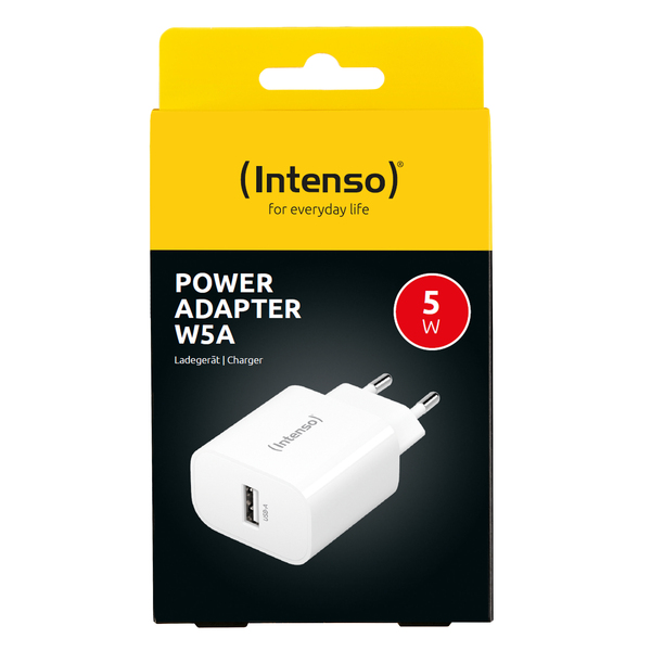 Intenso Virtalähde 1x USB-A 5W Valkoinen