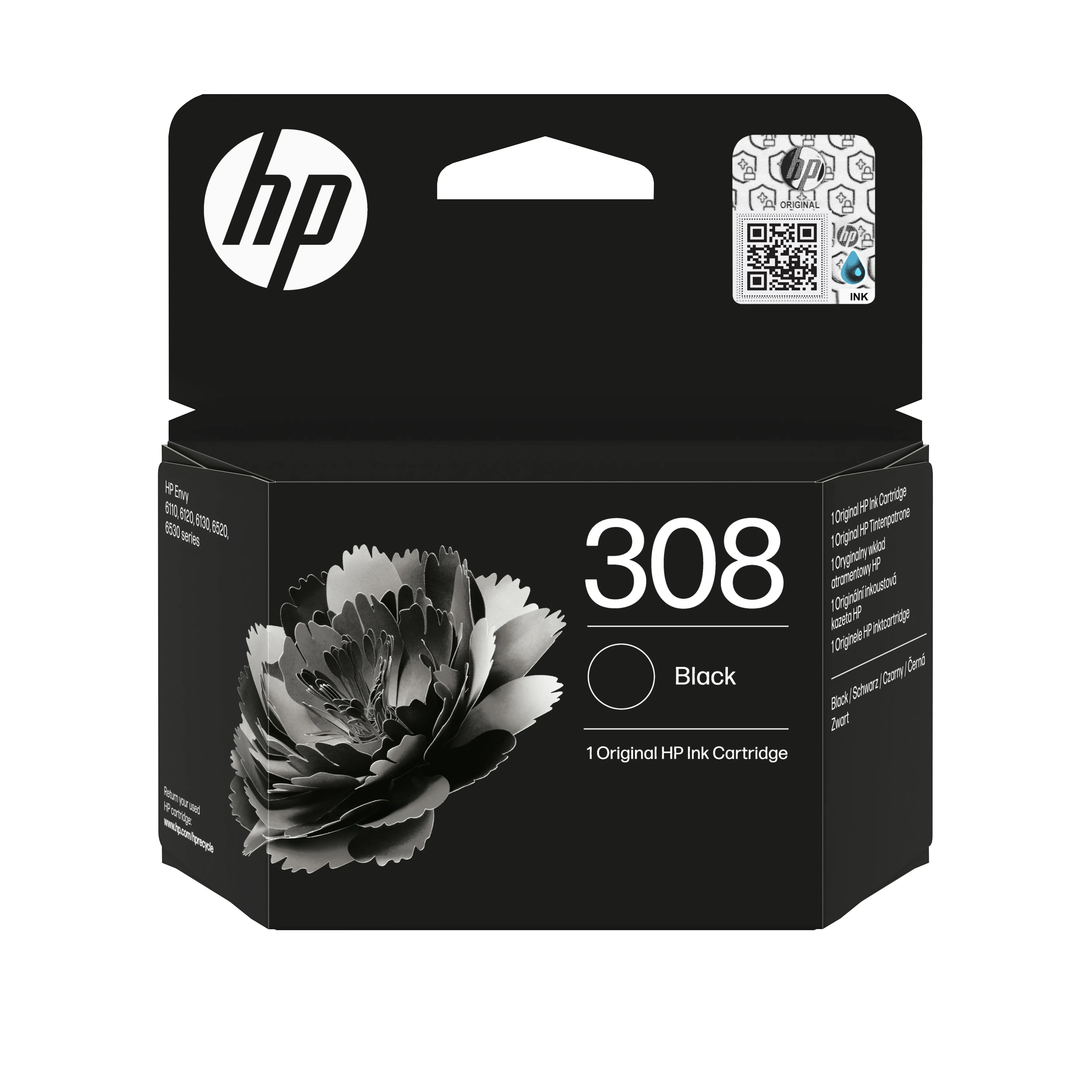 HP 308 ink cartridge, 160 ml, Black