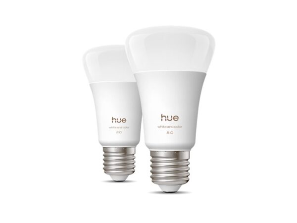 Philips Hue White and Color Ambiance E27 2-pakkaus - &Auml;lylamppu, Valkoinen